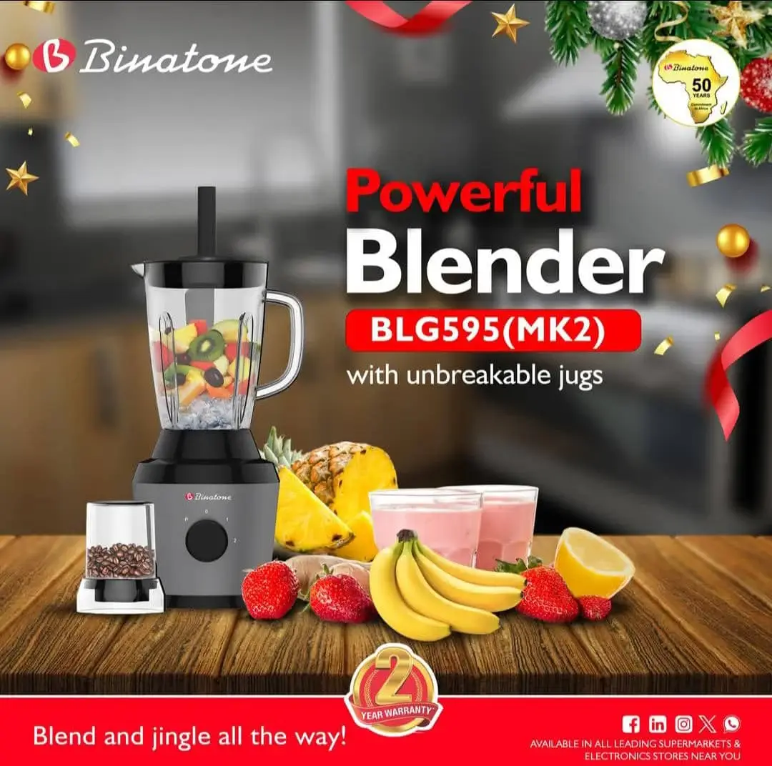 Mixeur Broyeur Binatone BLG-595 MK2 – 1,5L – 500W – Noir – Polyvalent et Sécurisé – 03 Mois de garantie