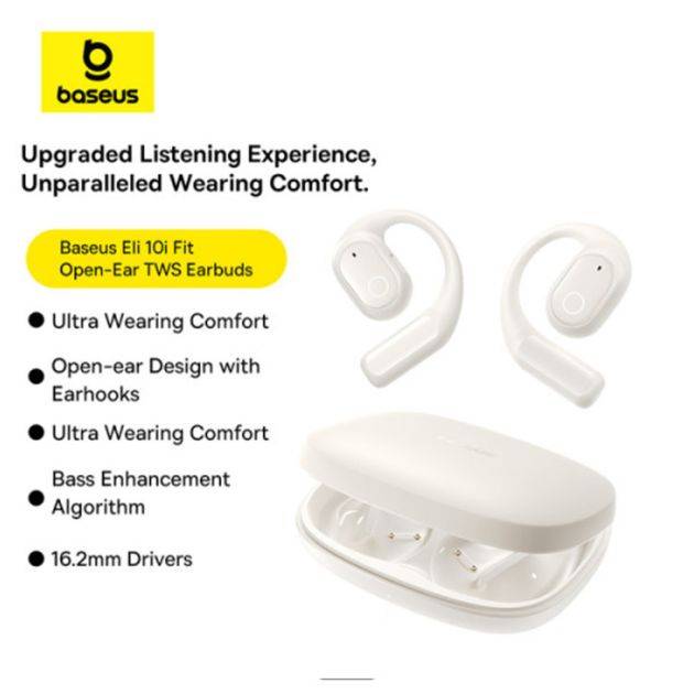 Écouteurs Sans Fil  - Baseus - ELI 10I Fit – Conduction Aérienne – Bluetooth 5.4 – Autonomie 45 Heures – IP54 – Microphone Intégré – Garantie 03 Mois