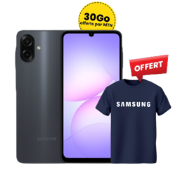 Offre Spéciale : Samsung Galaxy A07 - 128 Go - 4 Go RAM - 6,7 pouces - 50 MP + 2 MP/8MP - Double Nano SIM - 5000 mAh - Garantie 06 Mois + 30 Go Datas + T-shirt