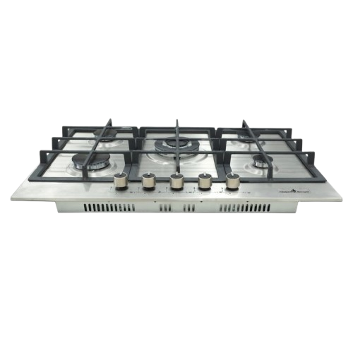 Plaque de Cuisson Encastrable  - Super Flame -  SFKI-DI74GT – 5 Feux Inox – Allumage Automatique – 03 Mois de Garantie