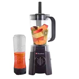 Blender/Mixeur et Smoothie - BINATONE -  BLS360 – 300W – 1,25L + Gobelet Smoothie 0,5L – 2 Vitesses + Pulse – Gris – Garantie 3 Mois