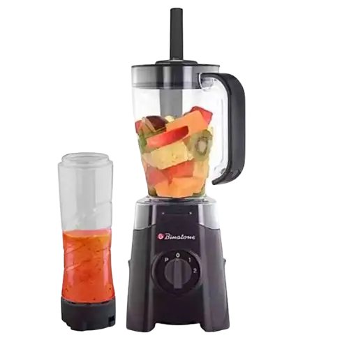 Blender/Mixeur et Smoothie - BINATONE -  BLS360 – 300W – 1,25L + Gobelet Smoothie 0,5L – 2 Vitesses + Pulse – Gris – Garantie 3 Mois