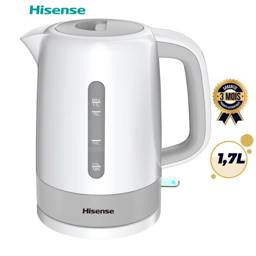 Bouilloire électrique Hisense 1,7 L -H17KBK - 2200 W - Plastique avec filtre amovible - Blanc - 