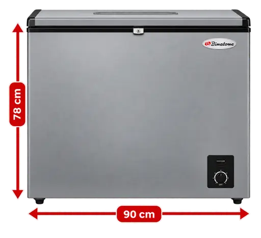 Congélateur Coffre - Binatone – CDF-230 - 205 Litres - Gris - 06 Mois de Garantie