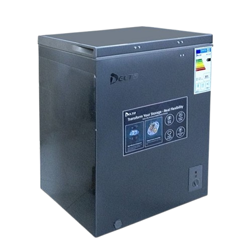 Congélateur coffre – DELTA – DCF-150-UB – 150 Litres – Classe A+ – Froid statique – Silencieux 42 dB – Classe climatique T – Garantie 6 mois