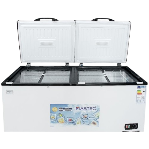 CONGÉLATEUR -  COFFRE - FIABTEC -  FTCFQ-418 – 418 LITRES – CLASSE A+ – BLANC – GARANTIE 6 MOIS