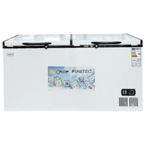 CONGÉLATEUR -  COFFRE - FIABTEC -  FTCFQ-418 – 418 LITRES – CLASSE A+ – BLANC – GARANTIE 6 MOIS