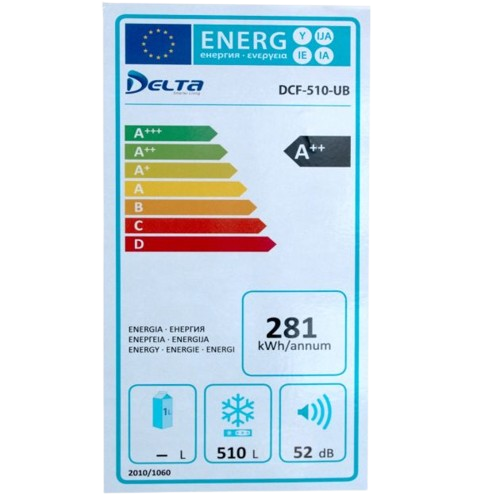 Congélateur Coffre - DELTA -  DCF-510-UB – 500 Litres – Classe Énergétique A+ – Refroidissement Rapide – Blanc – Garantie 06 Mois