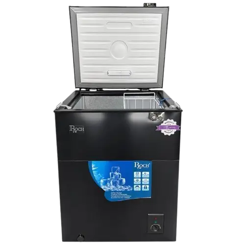 Congélateur Coffre  - Roch -  RCF-130-I – 100 Litres – Noir – Classe A+ – Serrure avec clé – Garantie 06 Mois