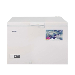 Congélateur Coffre 286L - OCEAN -  No Frost – Classe A+ OCNJ40TLLA+  – Classe A+ – Serrure & LED – Blanc / Rouge / Argent / Marron – 06 Mois de garantie
