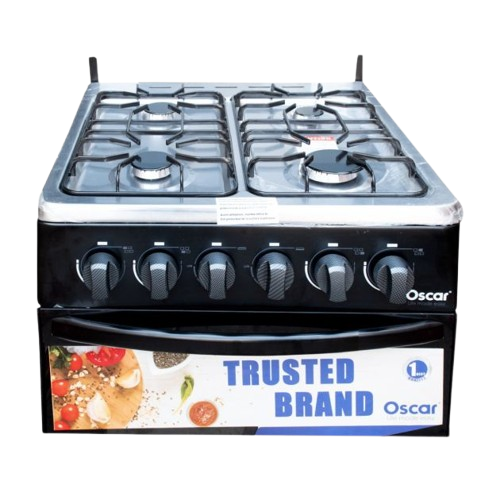 CUISINIERE A GAZ 4 FEUX NOIR OSCAR 20  - 2307-0001-20NOI