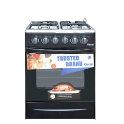 CUISINIERE A GAZ 4 FEUX NOIR OSCAR 20  - 2307-0001-20NOI