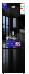 Réfrigérateur Combiné DELTA - DRF-295-BM-GLASS  - 262 Litres - No Frost - Classe Énergétique A+ - Distributeur d'Eau - Black Mirror - Garantie 06 Mois