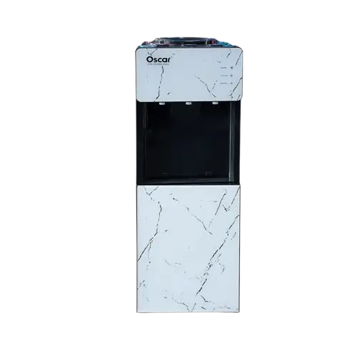 Distributeur D’eau Chaude  Et Froide 80CM - Oscar OSC-WD-168 – Mini Réfrigérateur Intégré – Marble White – 06 Mois De Garantie