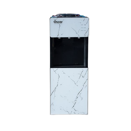 Distributeur D’eau Chaude  Et Froide 80CM - Oscar OSC-WD-168 – Mini Réfrigérateur Intégré – Marble White – 06 Mois De Garantie
