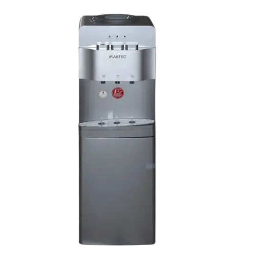 Distributeur d'Eau  -FIABTEC -  YLR-LW-2-95 – À Compresseur avec Mini Réfrigérateur – 3 Robinets (Chaud/Froid/Tempéré) – Gris – Garantie 03 Mois