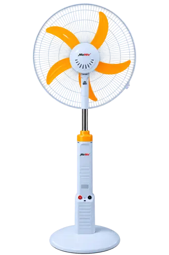 Ventilateur sur Pied Rechargeable Solaire - Mewe - MW-RSF16-SOLAR - 16 pouces - Batterie 12 V 7 Ah - Garantie 12 Mois