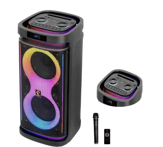 Enceinte Bluetooth Ubit UB-95  - Double Woofer - 8 pouces Karaoké - Garantie 03 Mois