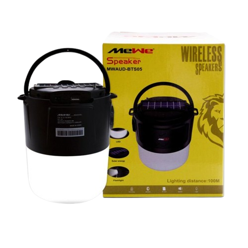 Haut-Parleur Bluetooth Portable - Mewe - MWAUD-BTS05Y - Avec Charge Solaire Et Lampe De Poche - Garantie 12 Mois