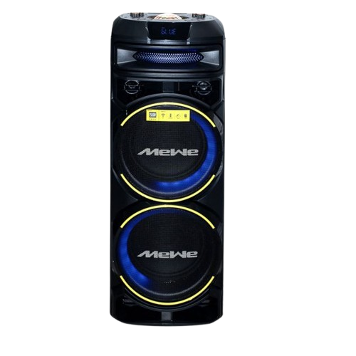 Enceinte De Soirée Bluetooth Rechargeable - Mewe  -MWAUD-PTS1201DB -  1200 W Avec Micro Sans Fil Et Télécommande - Garantie 06 Mois