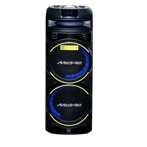 Enceinte De Soirée Bluetooth Rechargeable - Mewe  -MWAUD-PTS1201DB -  1200 W Avec Micro Sans Fil Et Télécommande - Garantie 06 Mois