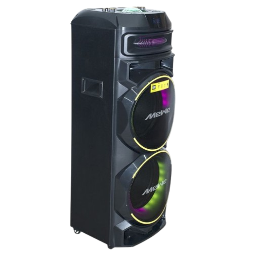 Enceinte De Soirée Bluetooth Rechargeable - Mewe  -MWAUD-PTS1201DB -  1200 W Avec Micro Sans Fil Et Télécommande - Garantie 06 Mois