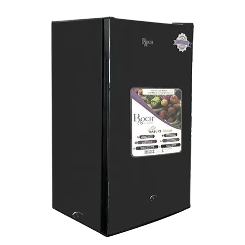 Réfrigérateur de bureau / chambre - ROCH  - 85 Litres – RFR‑120S‑M – Porte réversible – Compartiment congélateur – Noir – Garantie 6 mois
