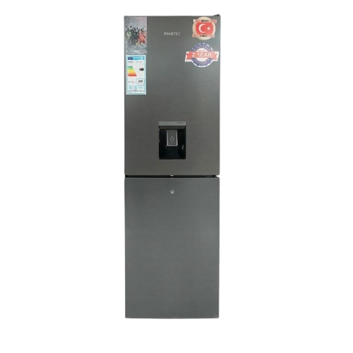 RÉFRIGÉRATEUR  - COMBINÉ -  FIABTEC - FTTL-374336 – 336 Litres – Distributeur d’eau – Acier inoxydable foncé – Garantie 06 Mois