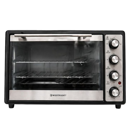 Four Électrique - WESTPOINT -  45L – WOY-4517.5R – Grill & Rôtisserie – 1500W – Thermostat 250°C – Noir & Inox – 03 Mois de garantie