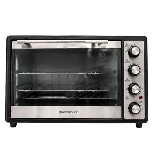Four Électrique - WESTPOINT -  45L – WOY-4517.5R – Grill & Rôtisserie – 1500W – Thermostat 250°C – Noir & Inox – 03 Mois de garantie