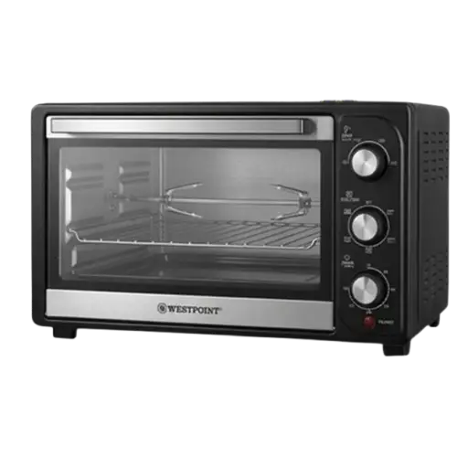 FOUR ÉLECTRIQUE WESTPOINT  - 35L -  WOY-3515.4 – Rôtisserie & Grill – 1500W – Thermostat 250°C – Minuterie 60 min – Noir & Inox – 03 Mois de garantie
