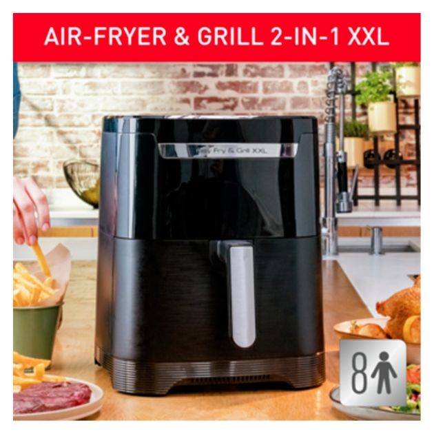 Friteuse  TEFAL sans huile antiadhésive 2 en 1 Easy Fry & Grill XXL - TEFAL - EY801815 - 6,4 Litres
