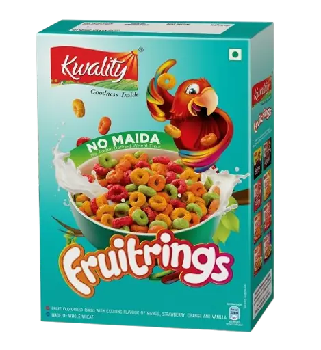Céréales Fruit Rings - Kwality - 8906014902786 – Anneaux Multicolores Saveur Fruitée, 375G