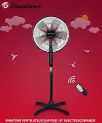 Ventilateur Sur Pied A-1612 RC – 16 Pouces – Télécommande – 3 Vitesses – Oscillation – 03 Mois De Garantie