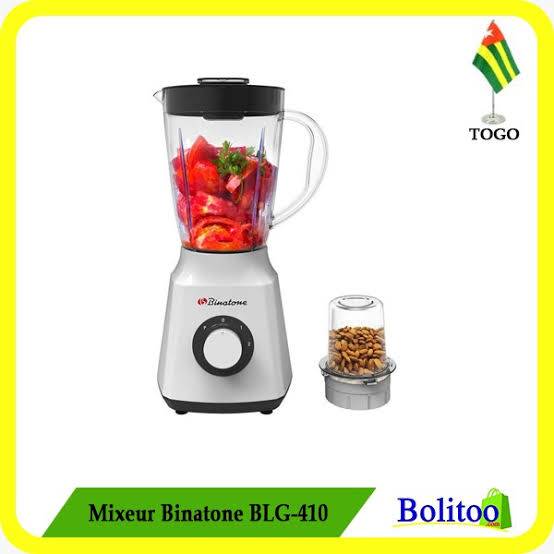 BLENDER BINATONE BLG410 – 300W – Bol Plastique 1.5L – Bol à Sec – Blanc – Garantie 3 Mois