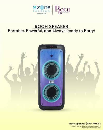 Enceinte Rechargeable  - ROCH -  RPS-10M2F – 80W – Bluetooth – USB – AUX – Carte SD – Garantie 06 Mois