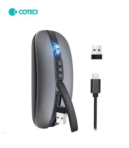 Souris Sans Fil  Moderne - Crystal À Double Récepteur USB-A Et USB-C – 06 Mois De Garantie