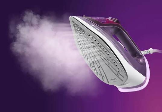 Fer à Repasser Vapeur - PHILIPS STEAM IRON 2600W DST3041/36  – Semelle Céramique Antiadhésive – Violet
