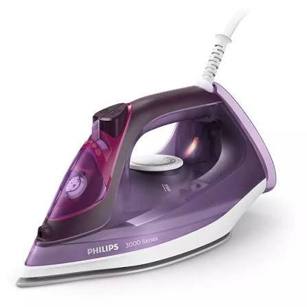 Fer à Repasser Vapeur - PHILIPS STEAM IRON 2600W DST3041/36  – Semelle Céramique Antiadhésive – Violet