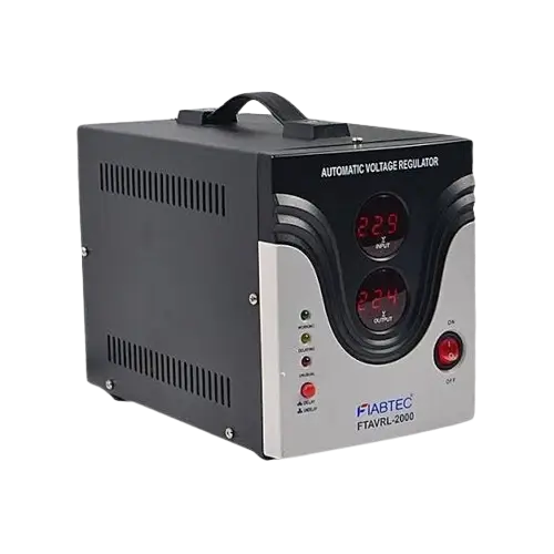 RÉGULATEUR DE TENSION -  FIABTEC -  2000VA – FTAVRS-2000VA – 03 MOIS DE GARANTIE