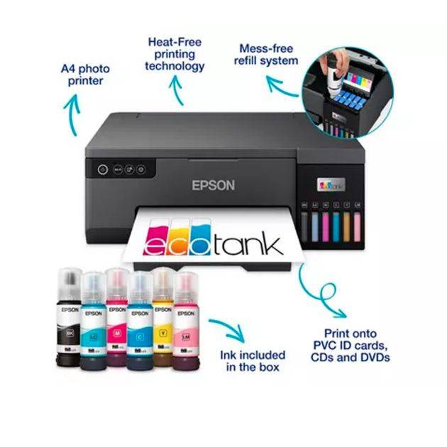Imprimante photo jet d’encre - Wi-Fi à réservoir d'encre - A4 - Epson - EcoTank L8050  – Garantie 6 mois