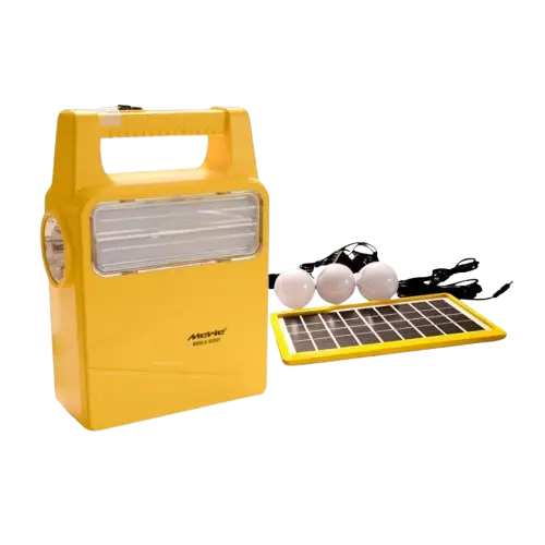 Kit d'éclairage solaire - Mewe - MWSLK-SV06Y - avec panneau solaire et 3 ampoules LED - Garantie 03 mois