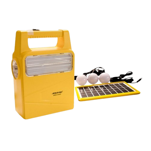 Kit d'éclairage solaire - Mewe - MWSLK-SV06Y - Panneau solaire - 3 ampoules LED - Garantie 12 mois