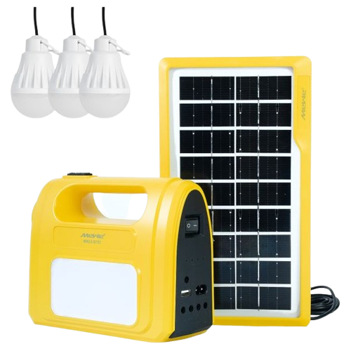 Kit Solaire Avec 3 Ampoules Led Mewe MWSLK-SV10Y - Rechargeable - Garantie 12 Mois