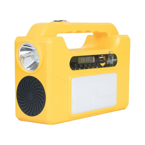 Kit Solaire Rechargeable Avec Haut-Parleur - Mewe - MWSLK-MS02Y -  Bluetooth - Et 3 Ampoules Led - Garantie 12 Mois