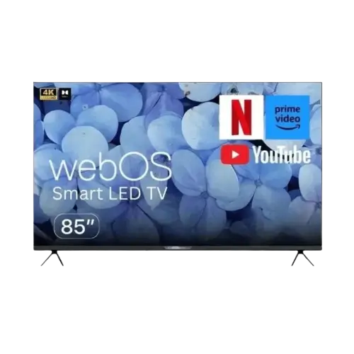 Télévision  Smart 85 Pouces - Mewe -  UHD 4K -  WebOS Hub – MW850STSGB2W – Double Glass – Garantie 06 Mois