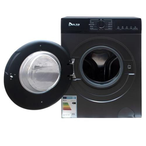 Machine À Laver Automatique -  DELTA -   DL-WM1206-B-J – 6Kg – 1400 Tr/Min – Classe Énergétique A+ – Gris – Garantie 06 Mois