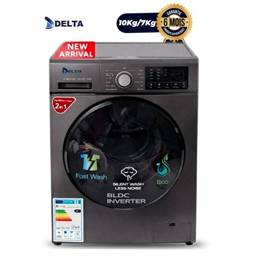 Machine À Laver Et Sèche-Linge  - DELTA  - DL-W/D-1007-1200-SW – 10KG/7KG – Automatique Frontal – 1200 Tr/min – Classe A++ – Gris Foncé – Garantie 06 Mois