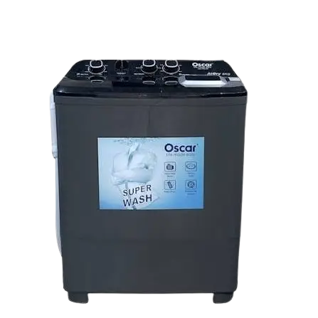 Machine À Laver Semi-Automatique - Oscar - OSC-XP8 – Noir -8 Kg - Garantie de 06 Mois