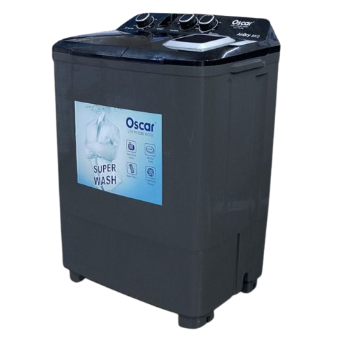 Machine À Laver Semi-Automatique - Oscar - OSC-XP8 – Noir -8 Kg - Garantie de 06 Mois